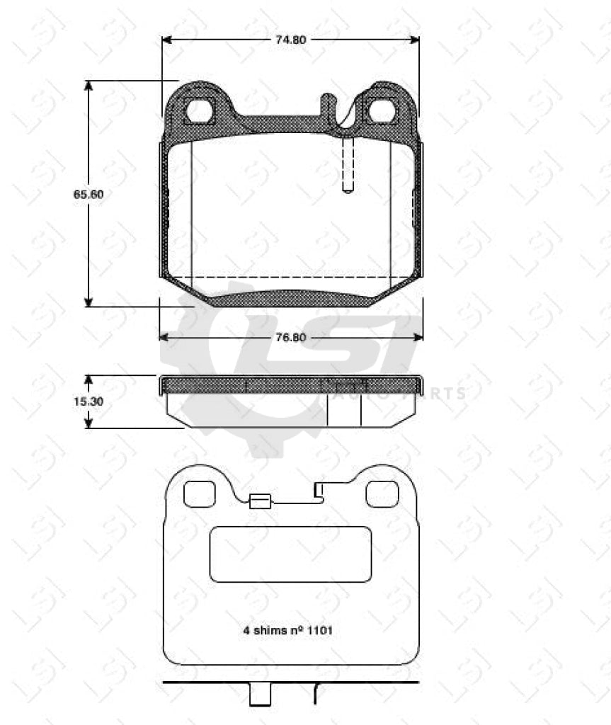 Rear Disc Rotor And Brake Pads + Sensors For Mb Ml350 Ml430 W163 348Mm Kit