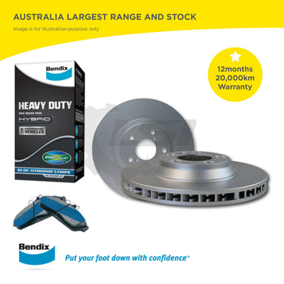 Rear Disc Rotors And Brake Pads For Toyota Hiace Gdh300 2.8L 02/2019-08/2022 Kit