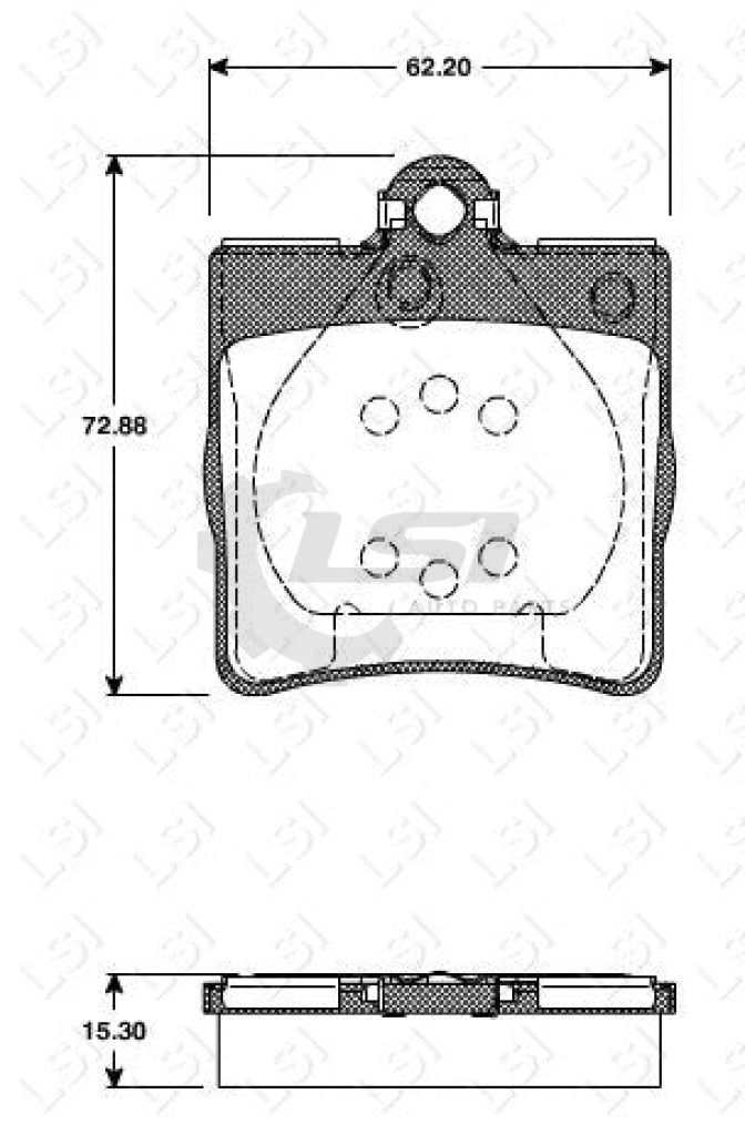 Rear European Brake Pad And Disc Rotor Set For Mb E240 W210 00-02 Kit