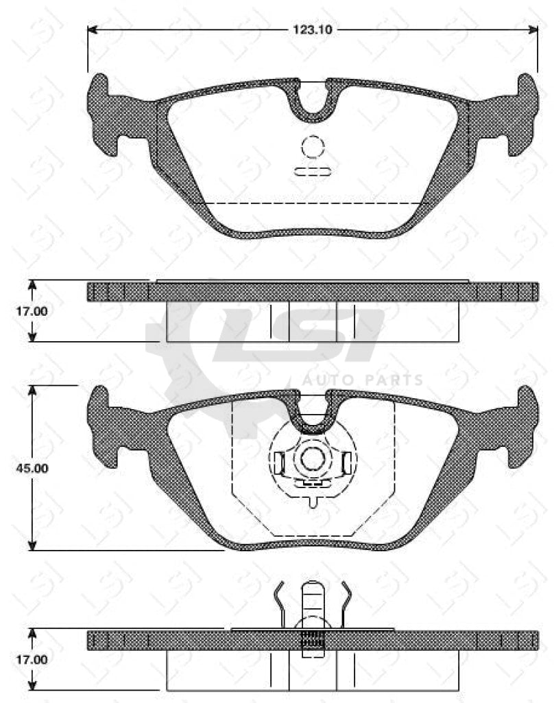 Rear European Brake Pads And Disc Rotors Set For Bmw Z3 E36 2.0L 06/1999-10/2000 Kit