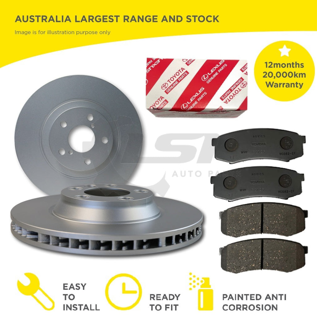 Rear Genuine Toyota Brake Pads + Hp Disc Rotors Set For Fj Cruiser Gsj15R Kit