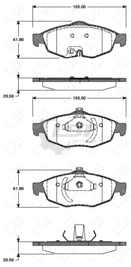 Remsa Brake Pads Fr Chrysler