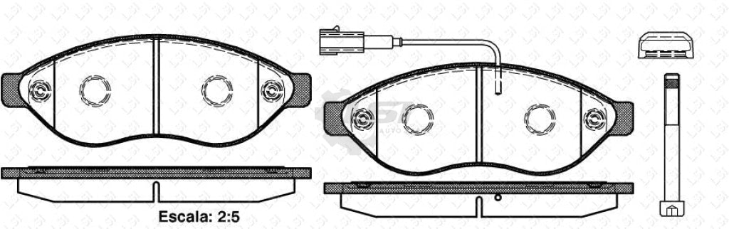 Remsa Brake Pads Fr Citroen/Fiat/Peugeot