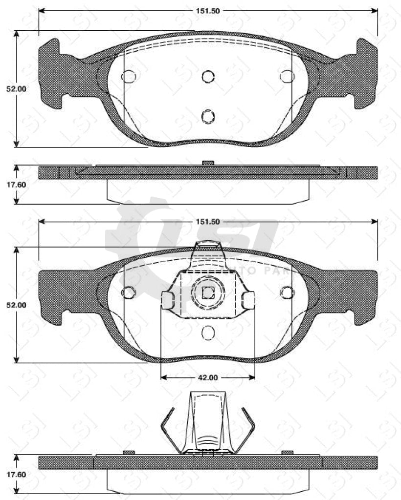 Remsa Brake Pads Fr Fiat