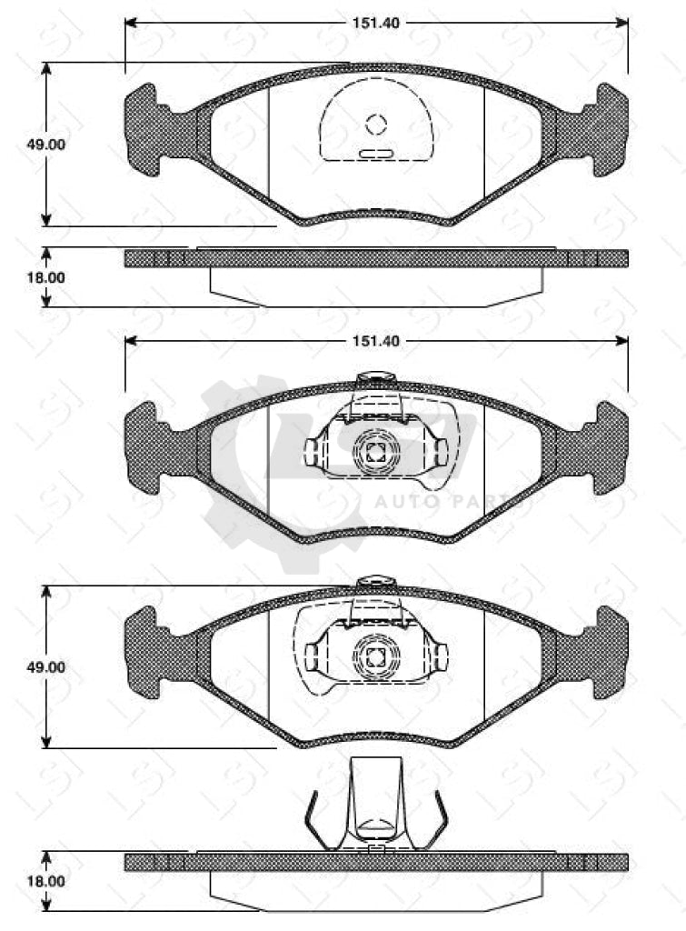 Remsa Brake Pads Fr Fiat