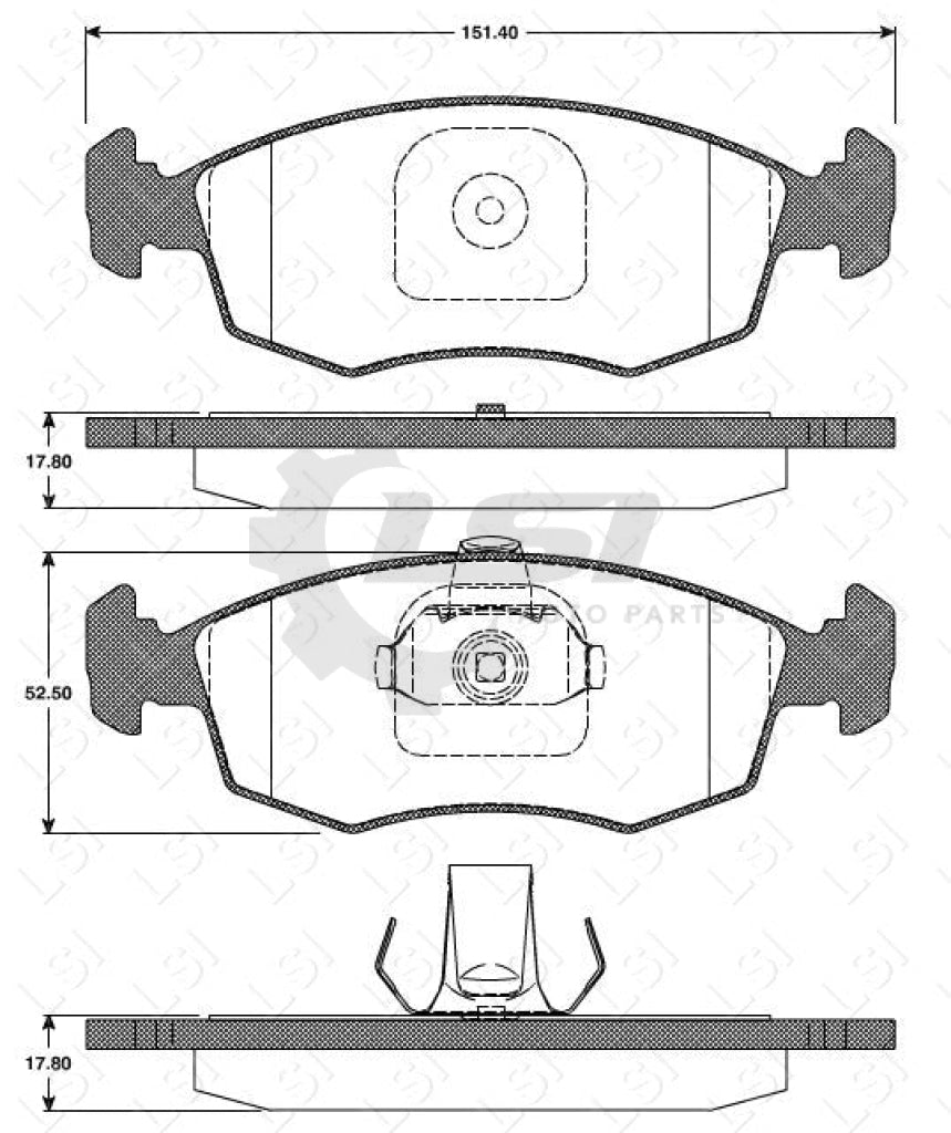 Remsa Brake Pads Fr Fiat