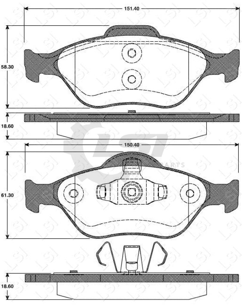 Remsa Brake Pads Fr Ford/ Mazda