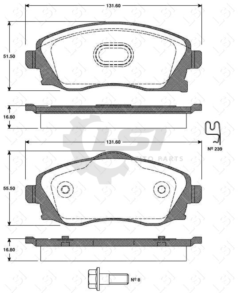 Remsa Brake Pads Fr Holden