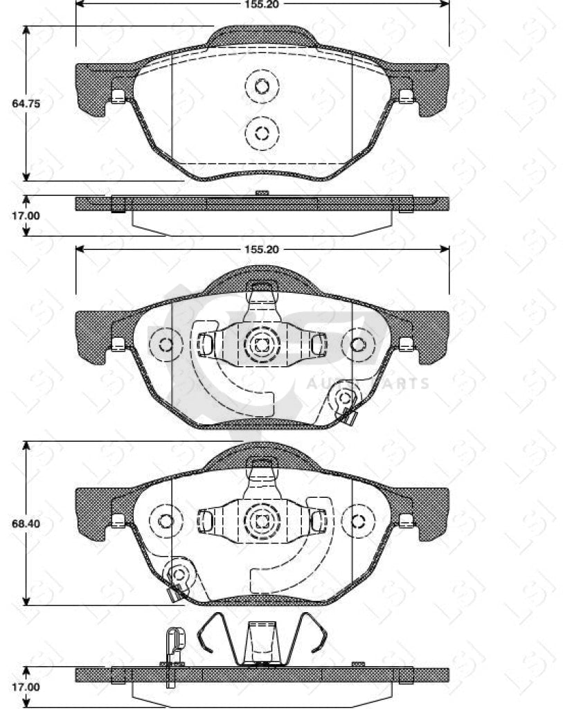 Remsa Brake Pads Fr Honda