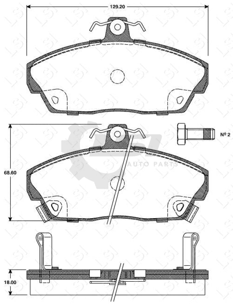 Remsa Brake Pads Fr Honda/Mg