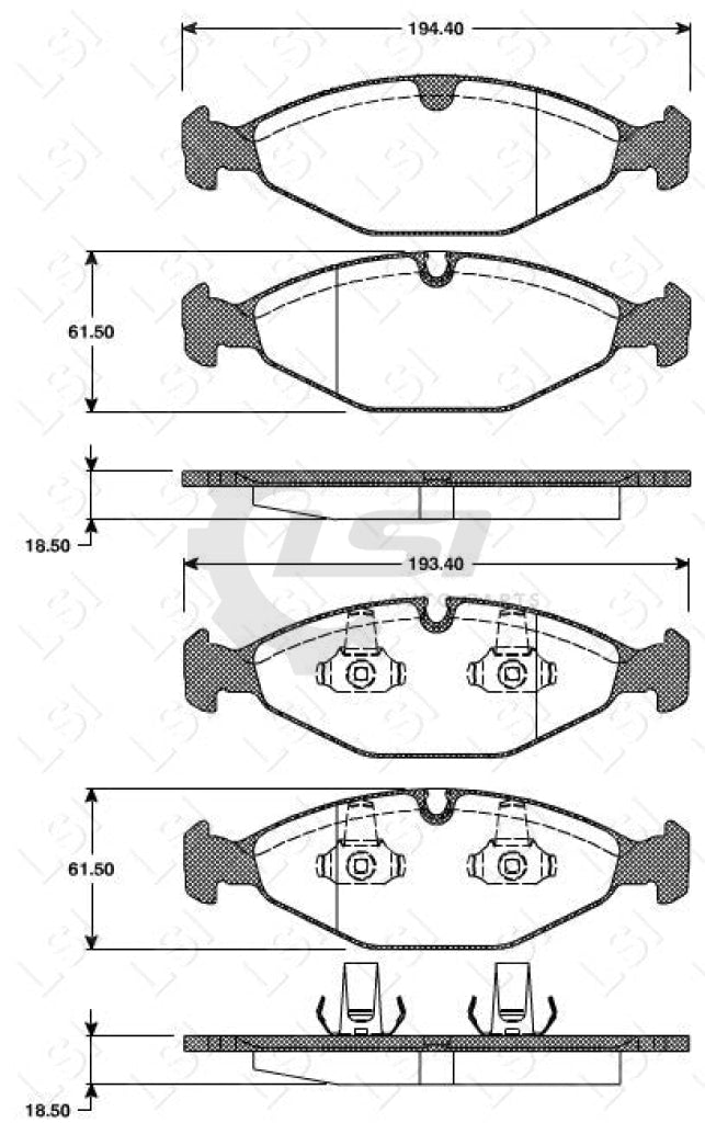 Remsa Brake Pads Fr Jaguar