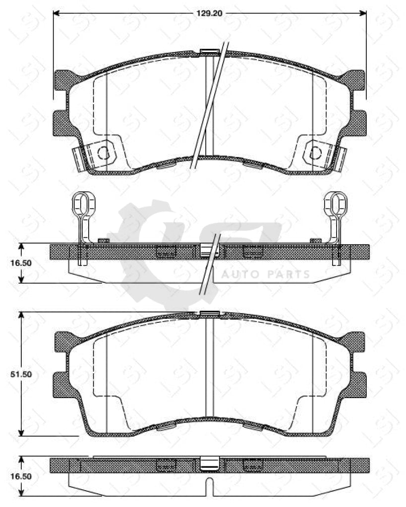Remsa Brake Pads Fr Kia