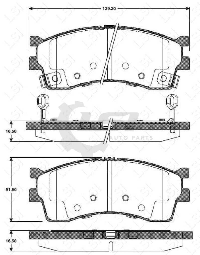 Remsa Brake Pads Fr Kia