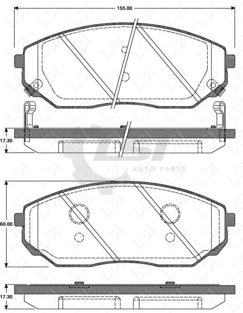 Remsa Brake Pads Fr Kia