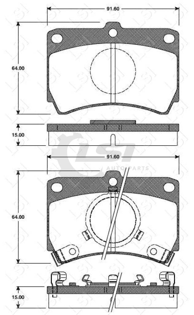 Remsa Brake Pads Fr Mazda