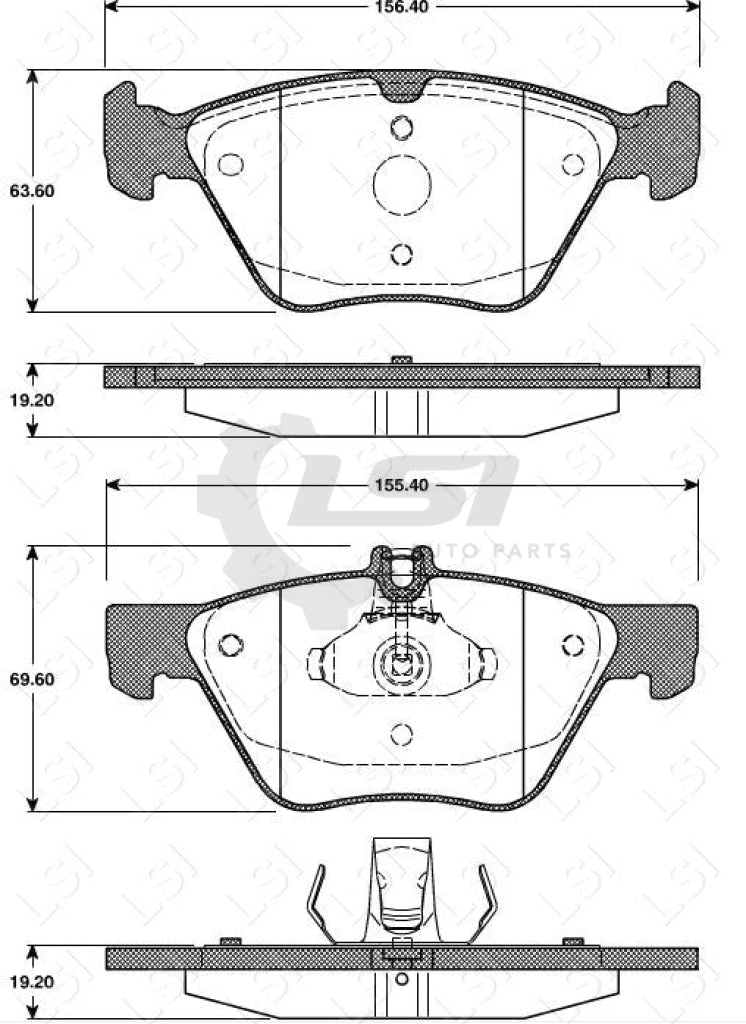 Remsa Brake Pads Fr Mercedes Benz