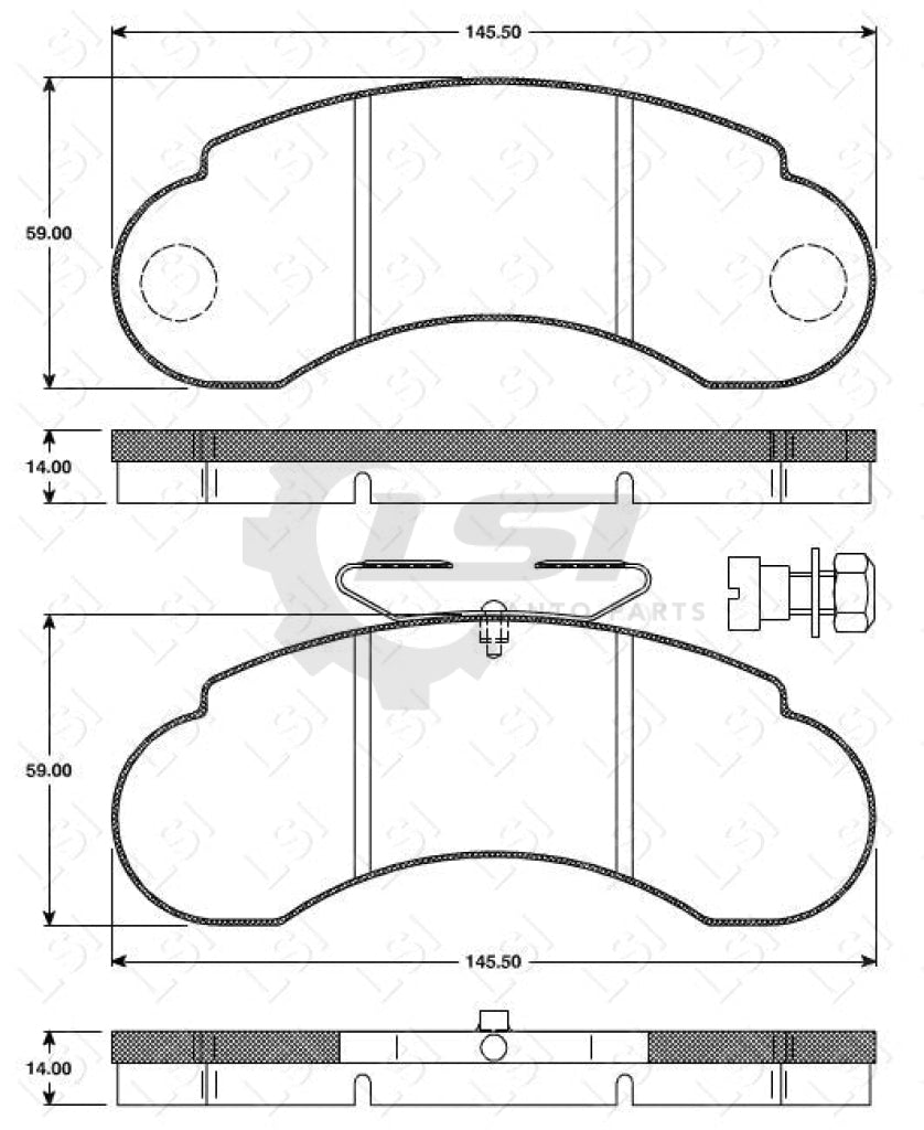 Remsa Brake Pads Fr Mercedes Benz