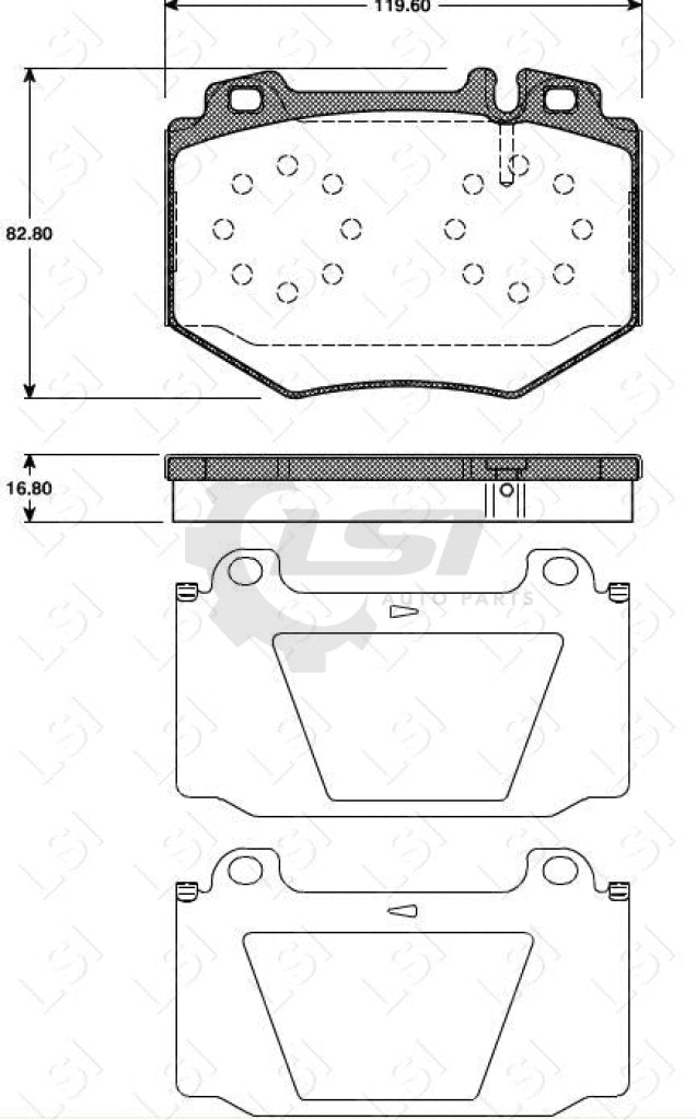 Remsa Brake Pads Fr Mercedes Benz