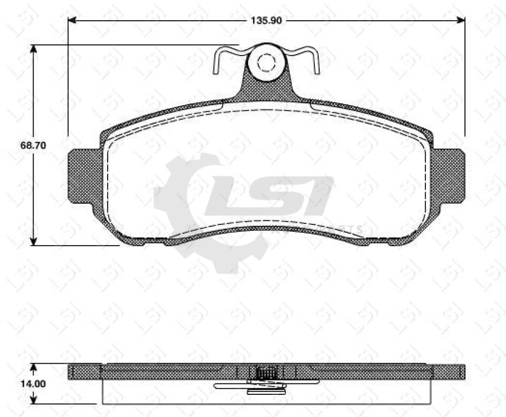 Remsa Brake Pads Fr Mitsubishi