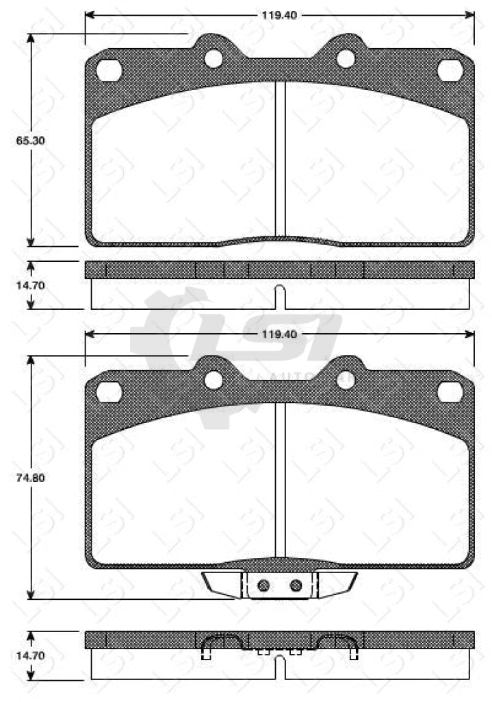 Remsa Brake Pads Fr Mitsubishi