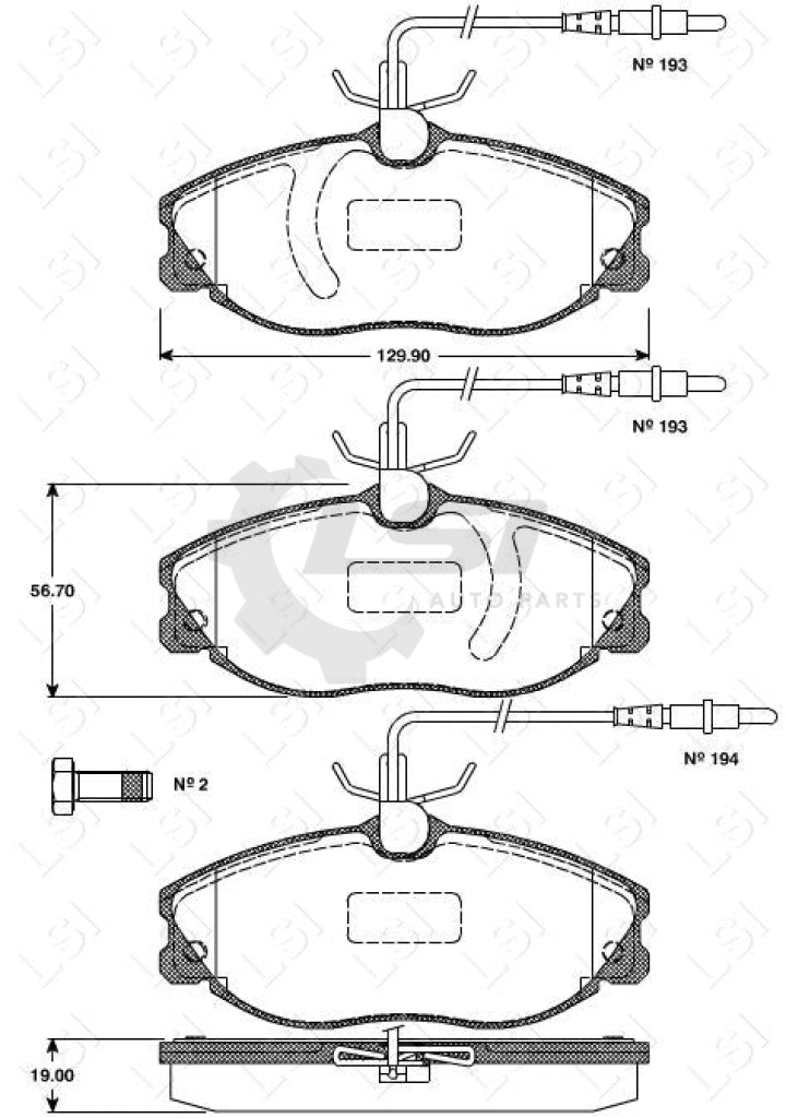 Remsa Brake Pads Fr Peugeot