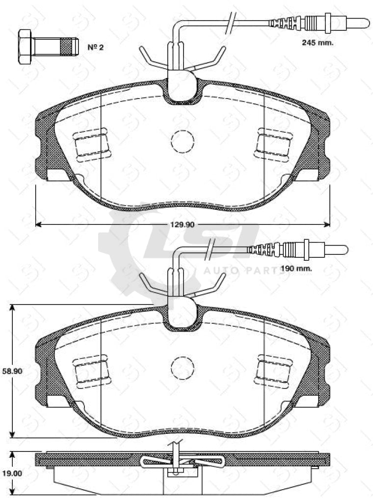 Remsa Brake Pads Fr Peugeot