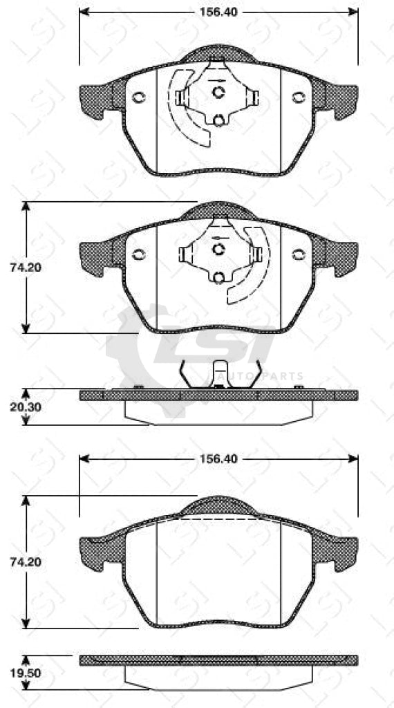 Remsa Brake Pads Fr Vw