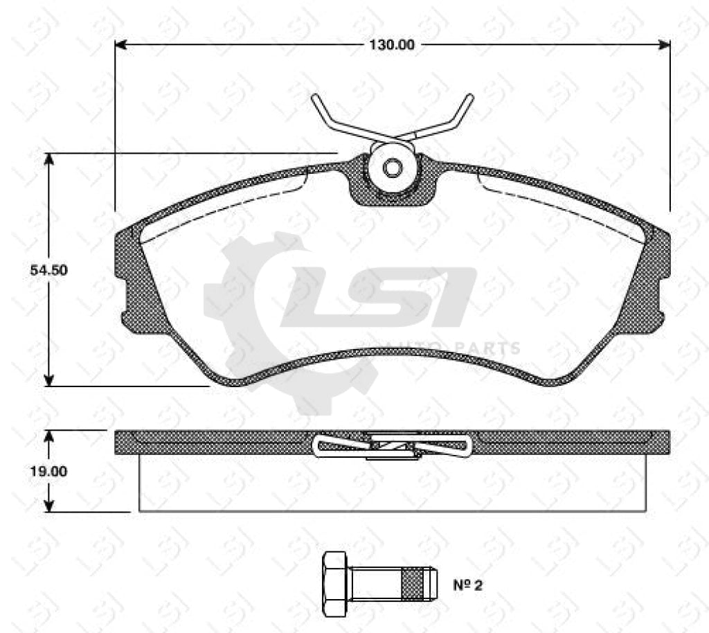 Remsa Brake Pads Fr Vw(Clip On Top Of Pad)