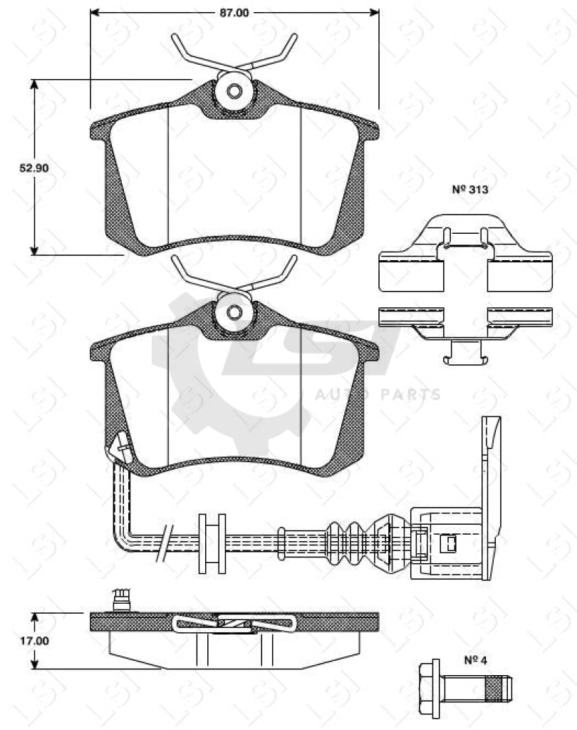 Remsa Brake Pads Rear Audi/Skoda/Vw