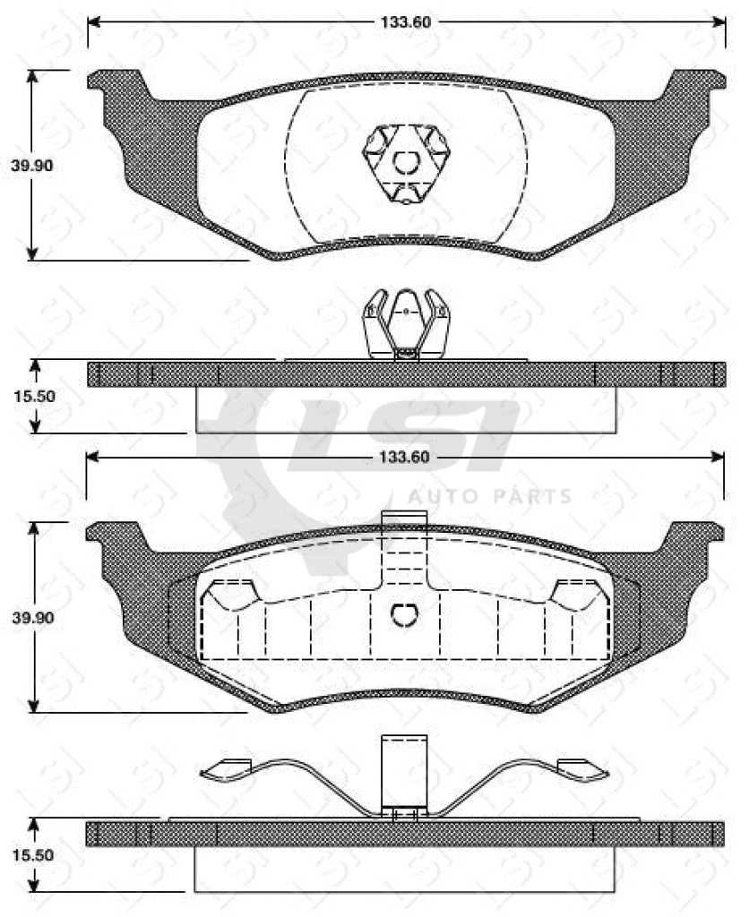Remsa Brake Pads Rear Chrysler