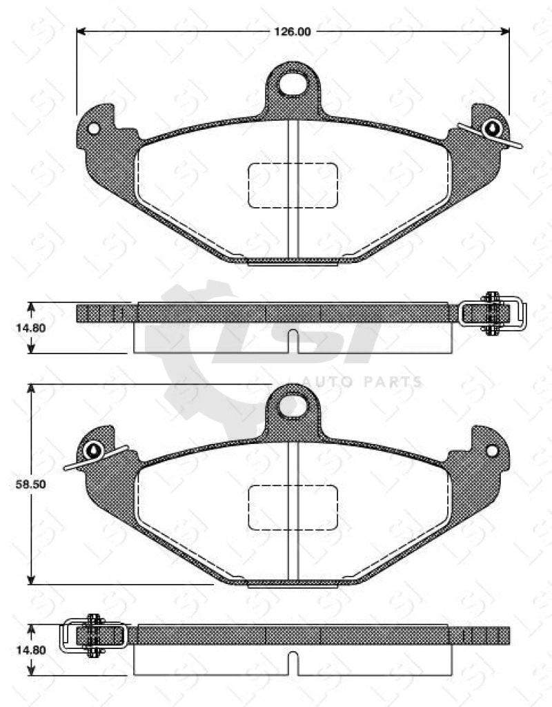Remsa Brake Pads Rear Dodge/ Renault