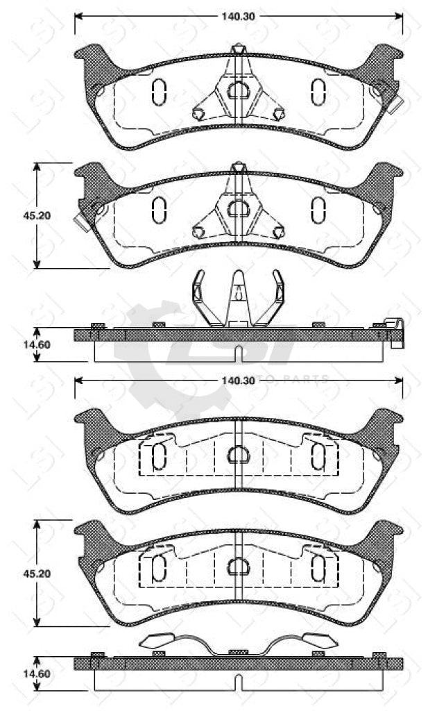 Remsa Brake Pads Rear Ford