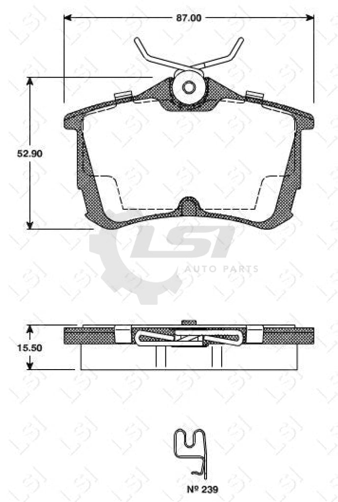 Remsa Brake Pads Rear Honda