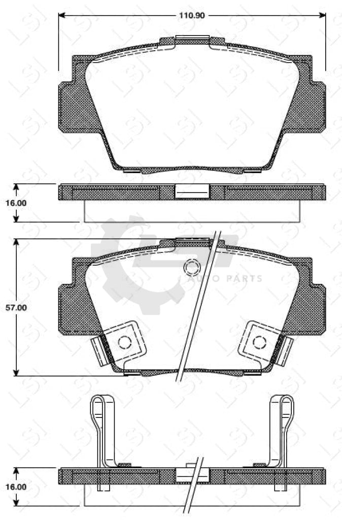 Remsa Brake Pads Rear Honda