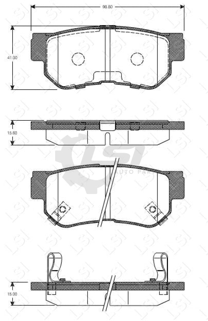 Remsa Brake Pads Rear Hyundai