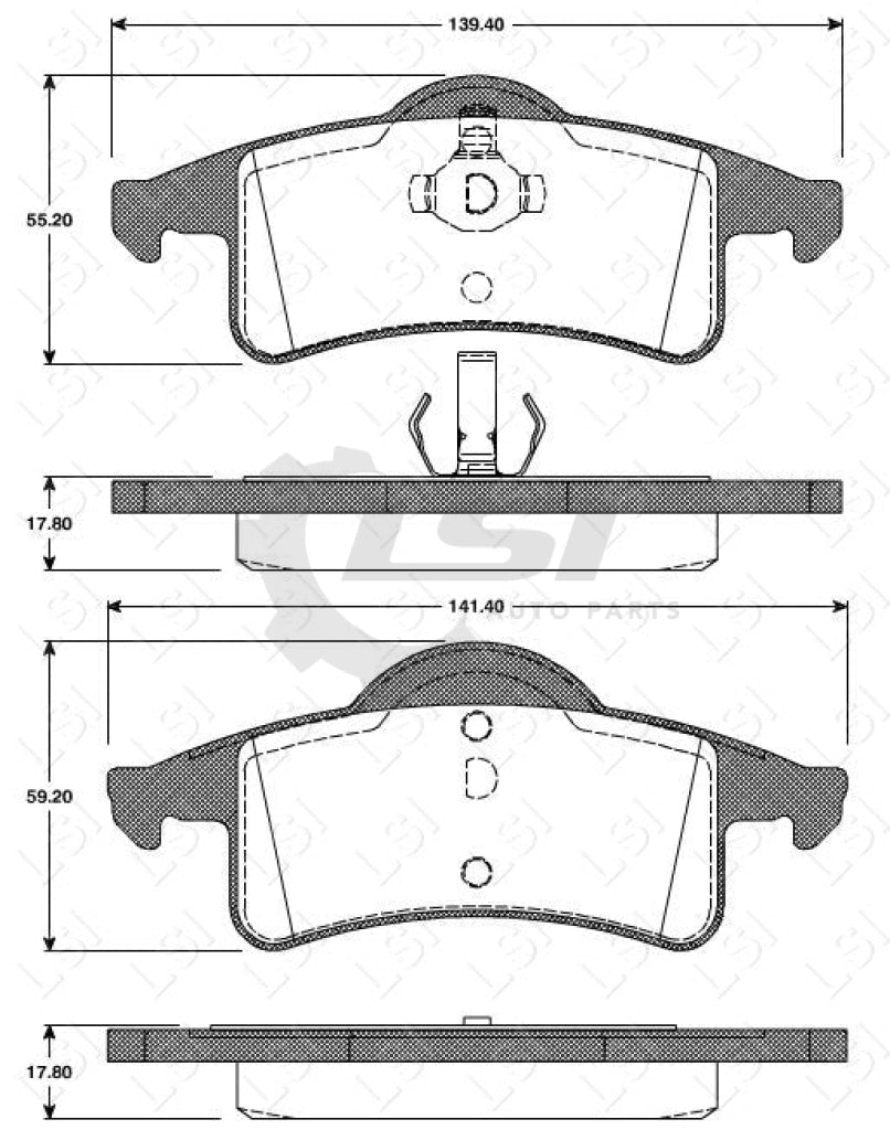 Remsa Brake Pads Rear Jeep