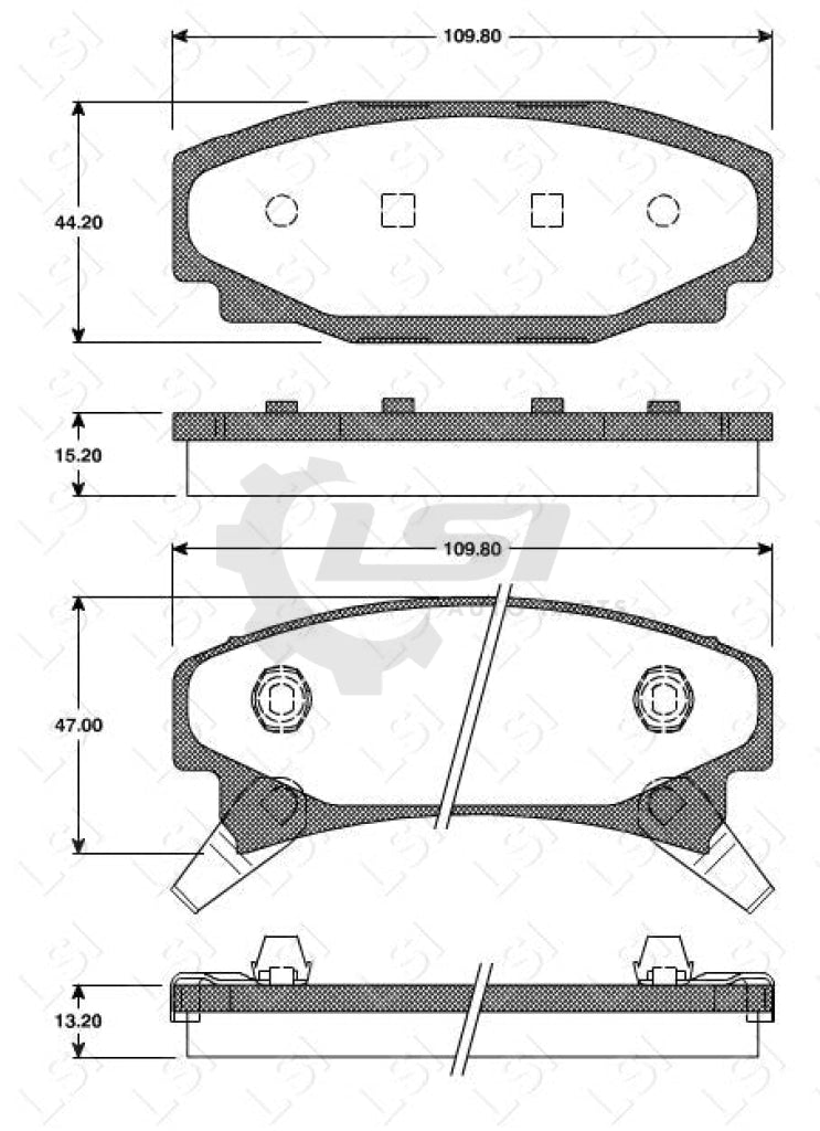 Remsa Brake Pads Rear Jeep