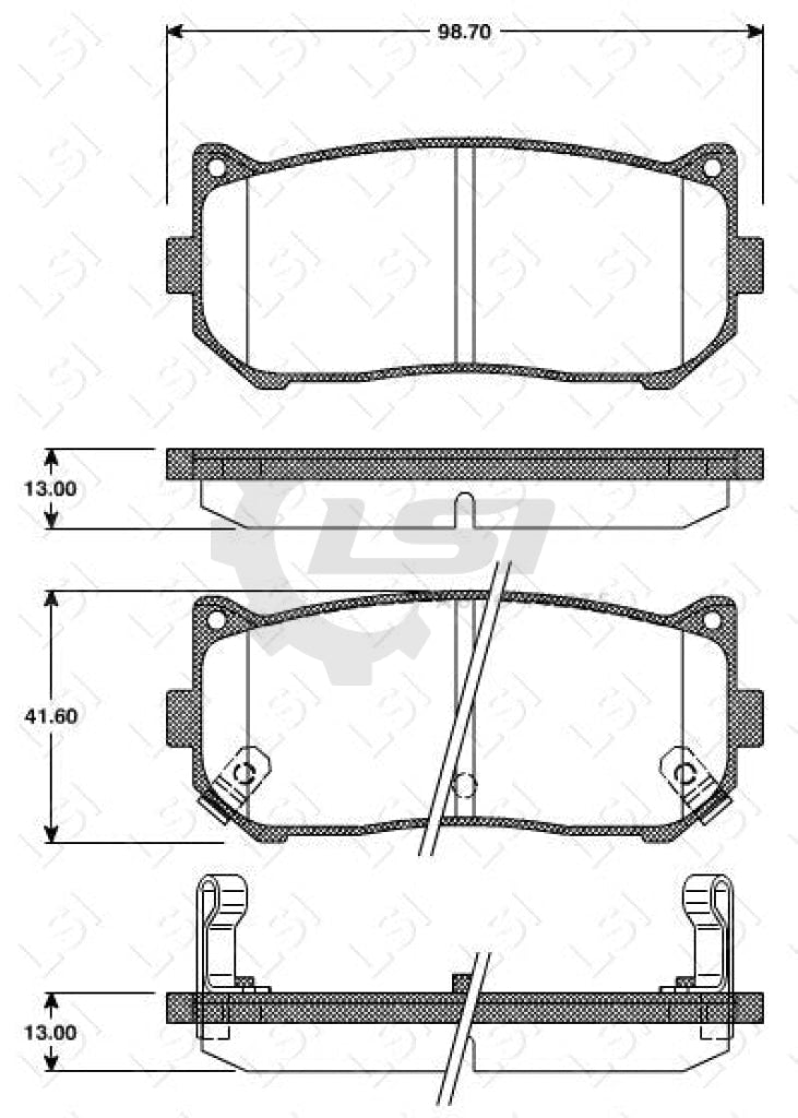 Remsa Brake Pads Rear Kia