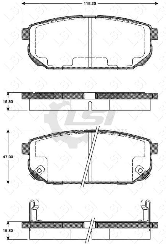 Remsa Brake Pads Rear Kia