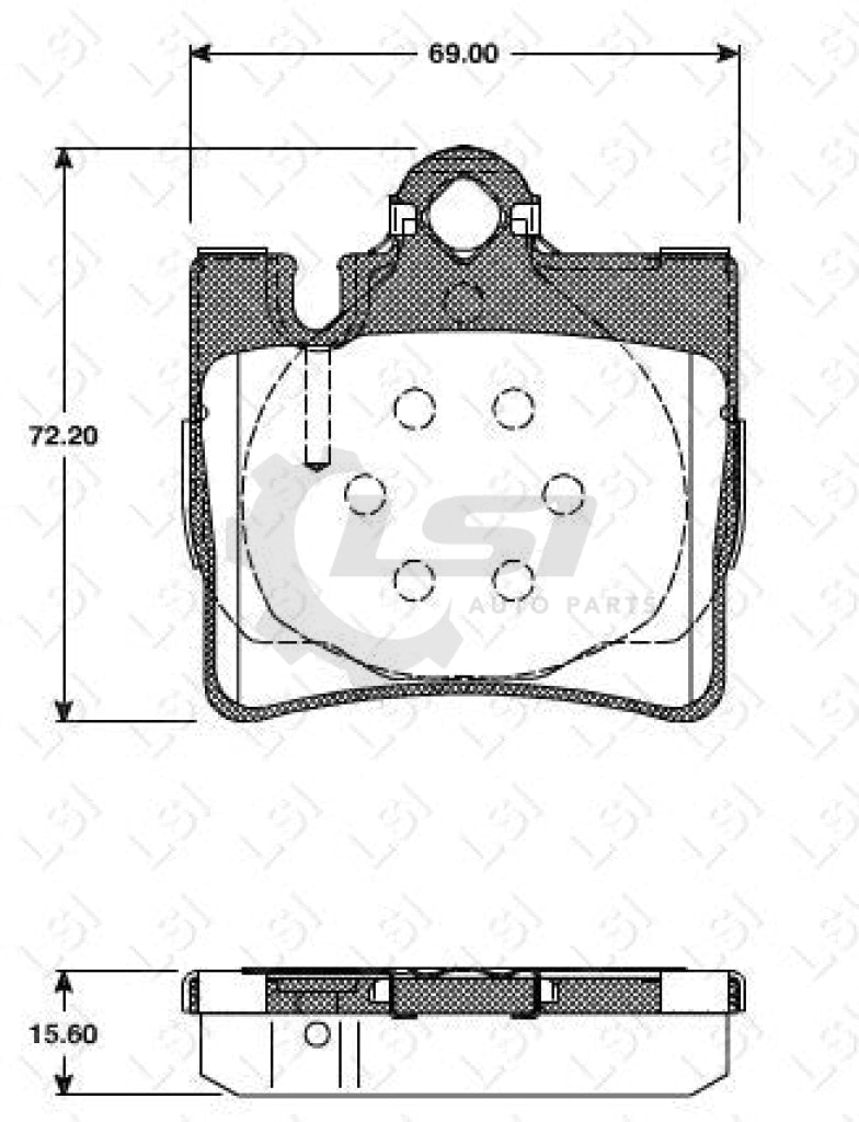 Remsa Brake Pads Rear Mercedes Benz