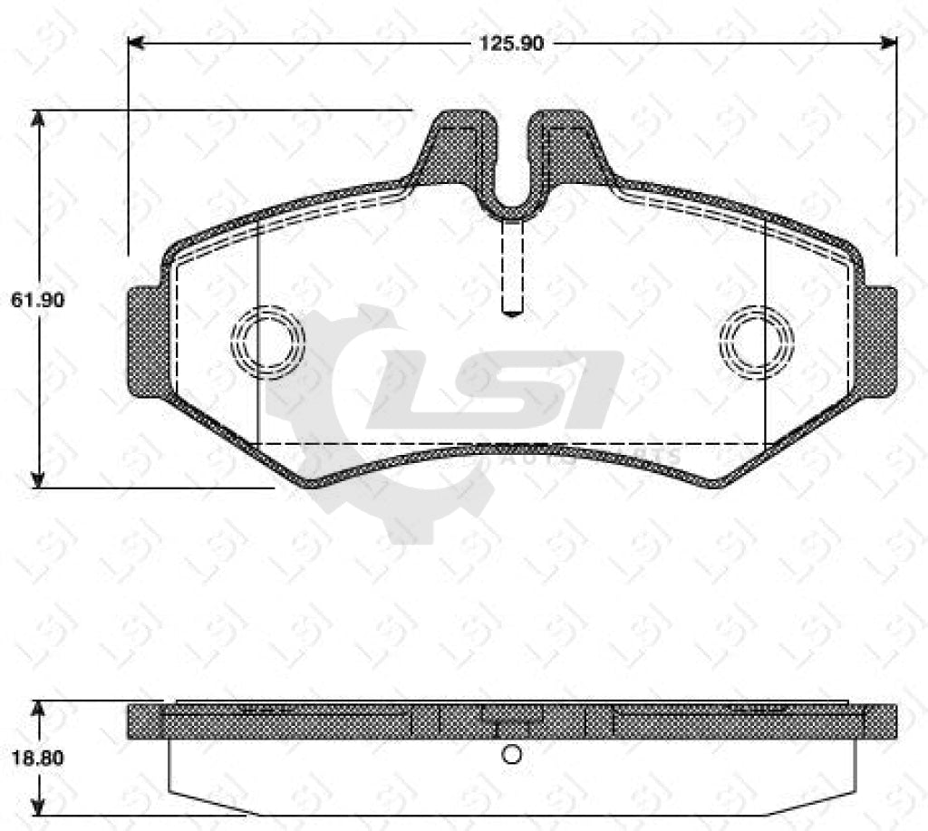 Remsa Brake Pads Rear Mercedes Benz/ Vw