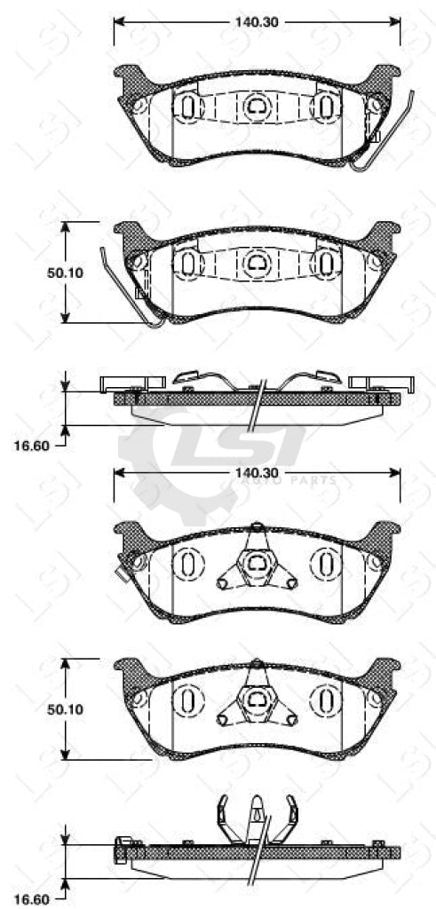 Remsa Brake Pads Rear Mercedes Benz W/O Abs