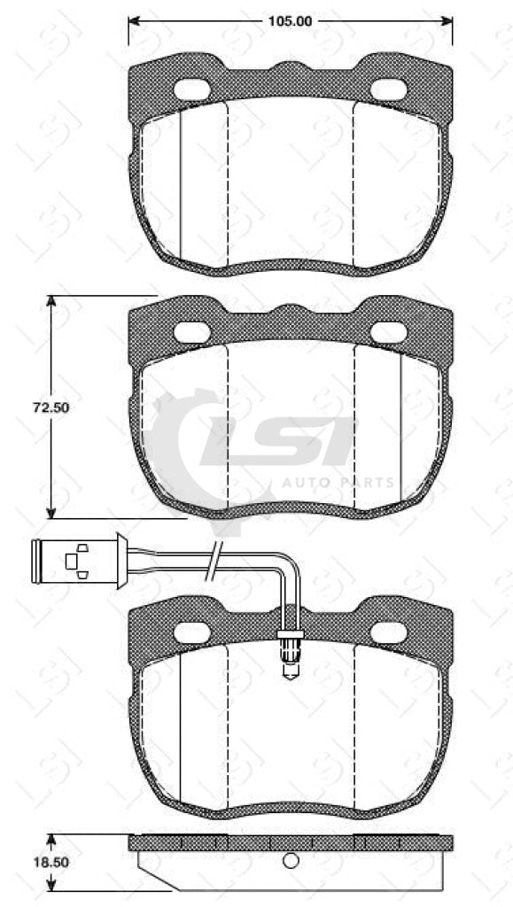 Roadhouse Brake Pad Fr Landrover Pads