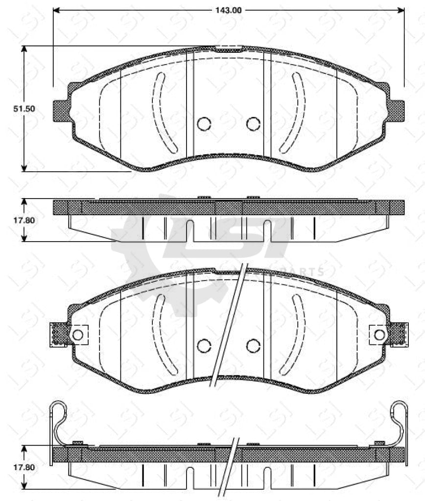 Roadhouse Brake Pads Fr Chevrolet