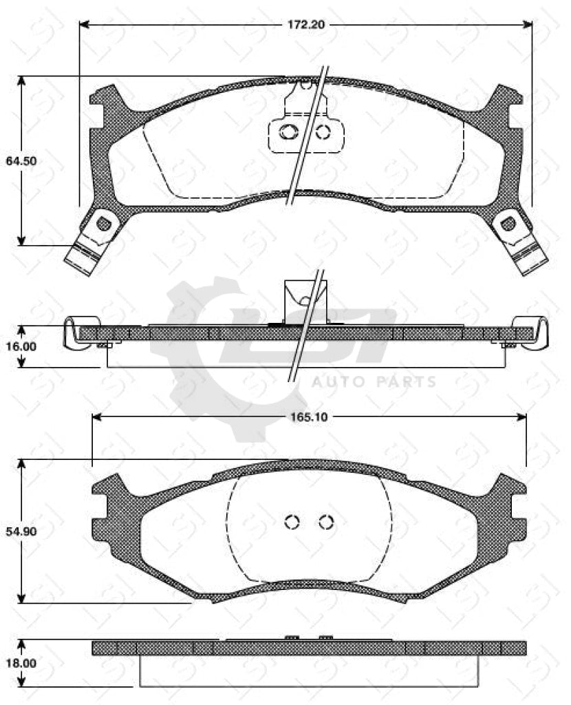 Roadhouse Brake Pads Fr Chrysler/ Dodge