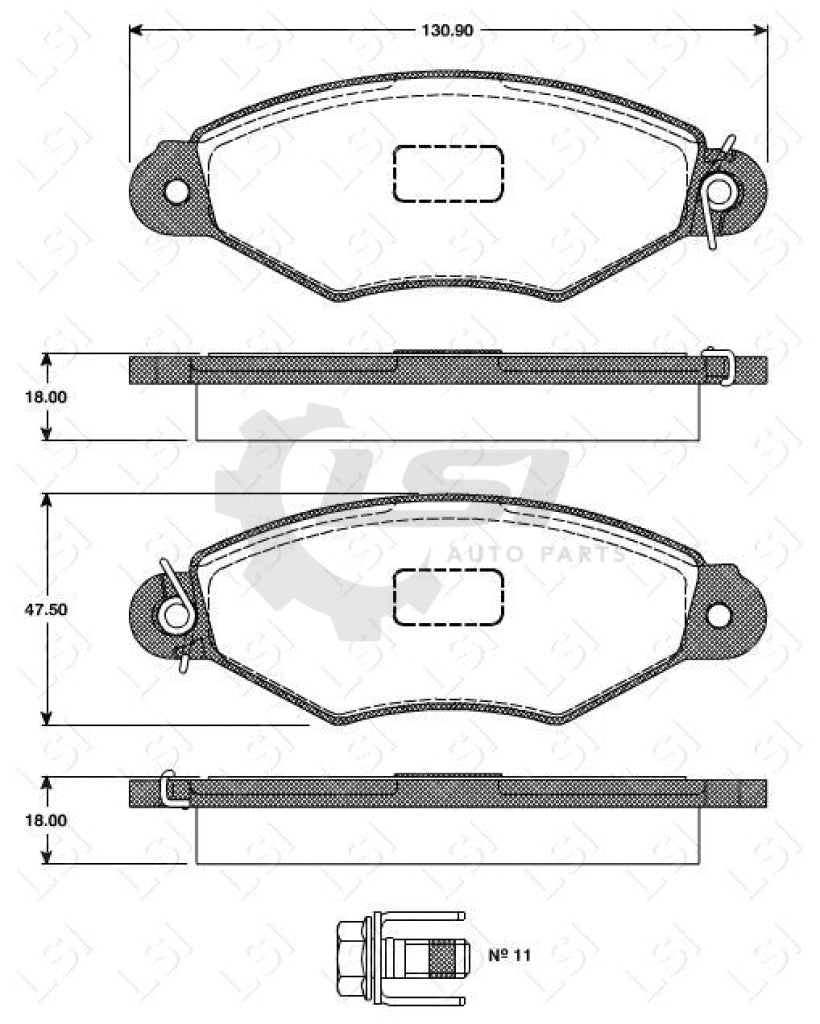 Roadhouse Brake Pads Fr Citroen/ Renault
