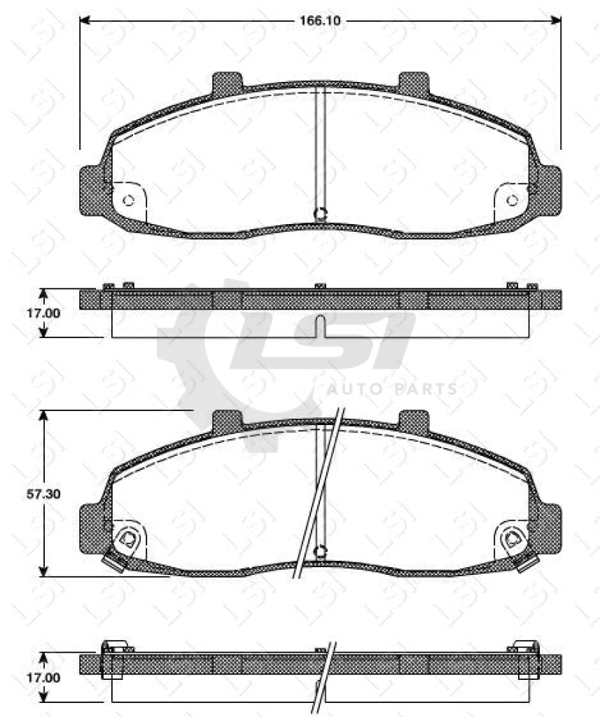 Roadhouse Brake Pads Fr Ford