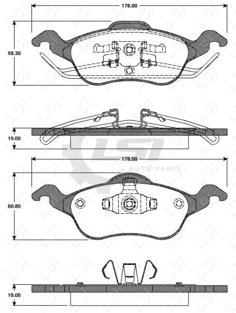 Roadhouse Brake Pads Fr Ford