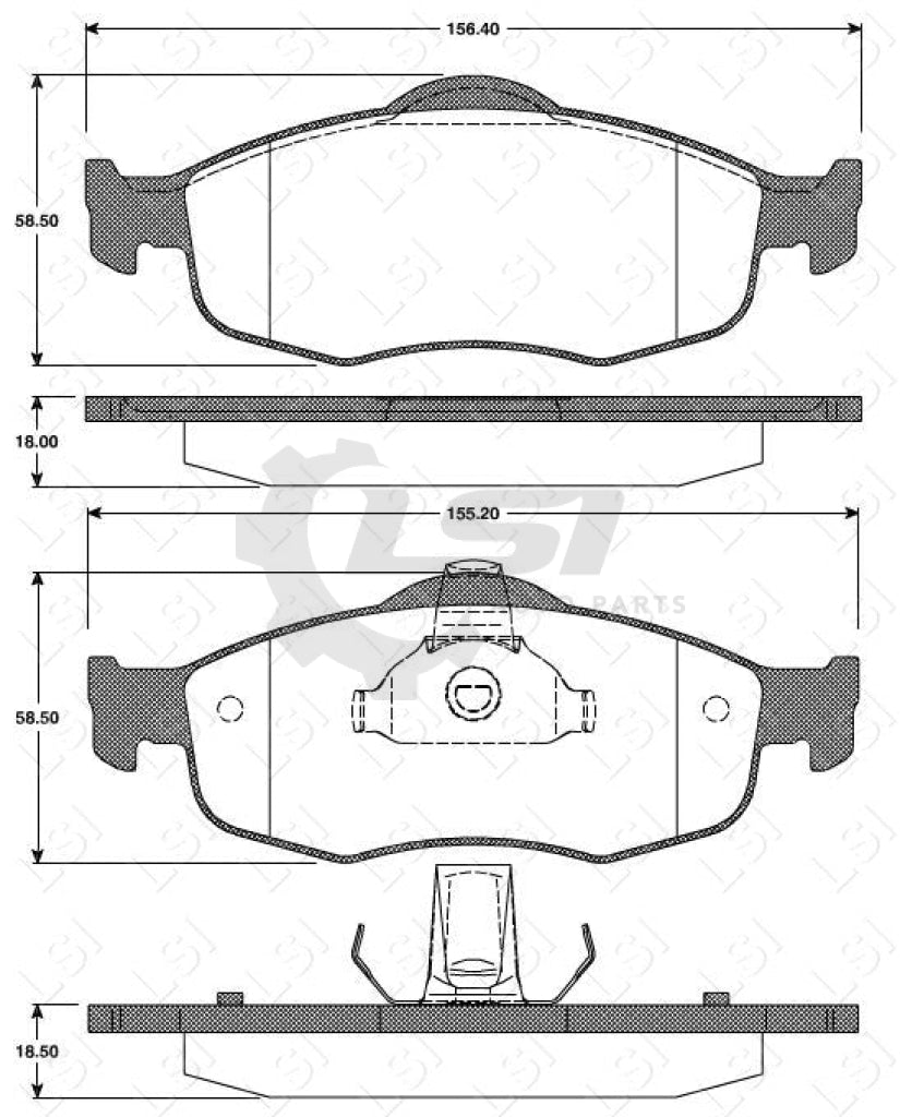 Roadhouse Brake Pads Fr Ford