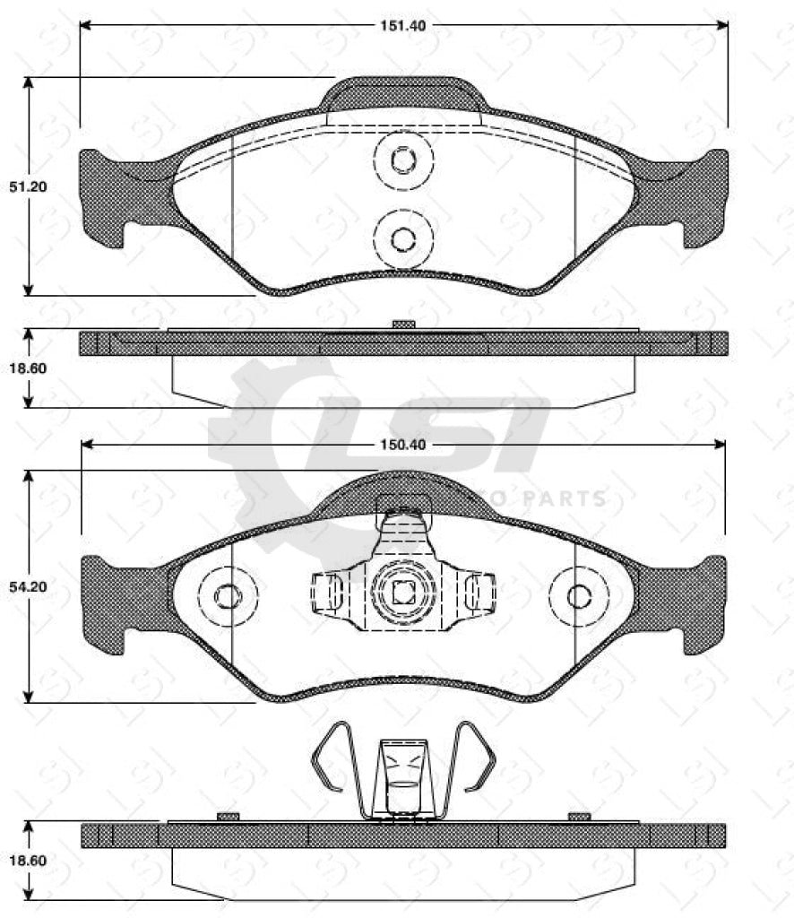 Roadhouse Brake Pads Fr Ford